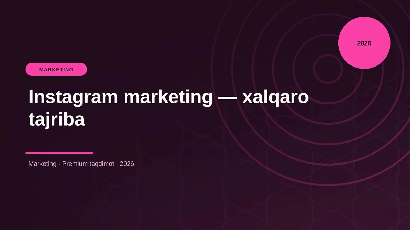 Instagram marketing — xalqaro tajriba