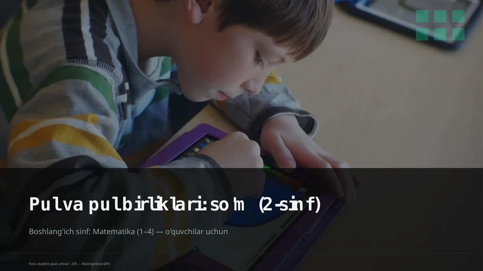 Pul va pul birliklari: so'm (2-sinf)