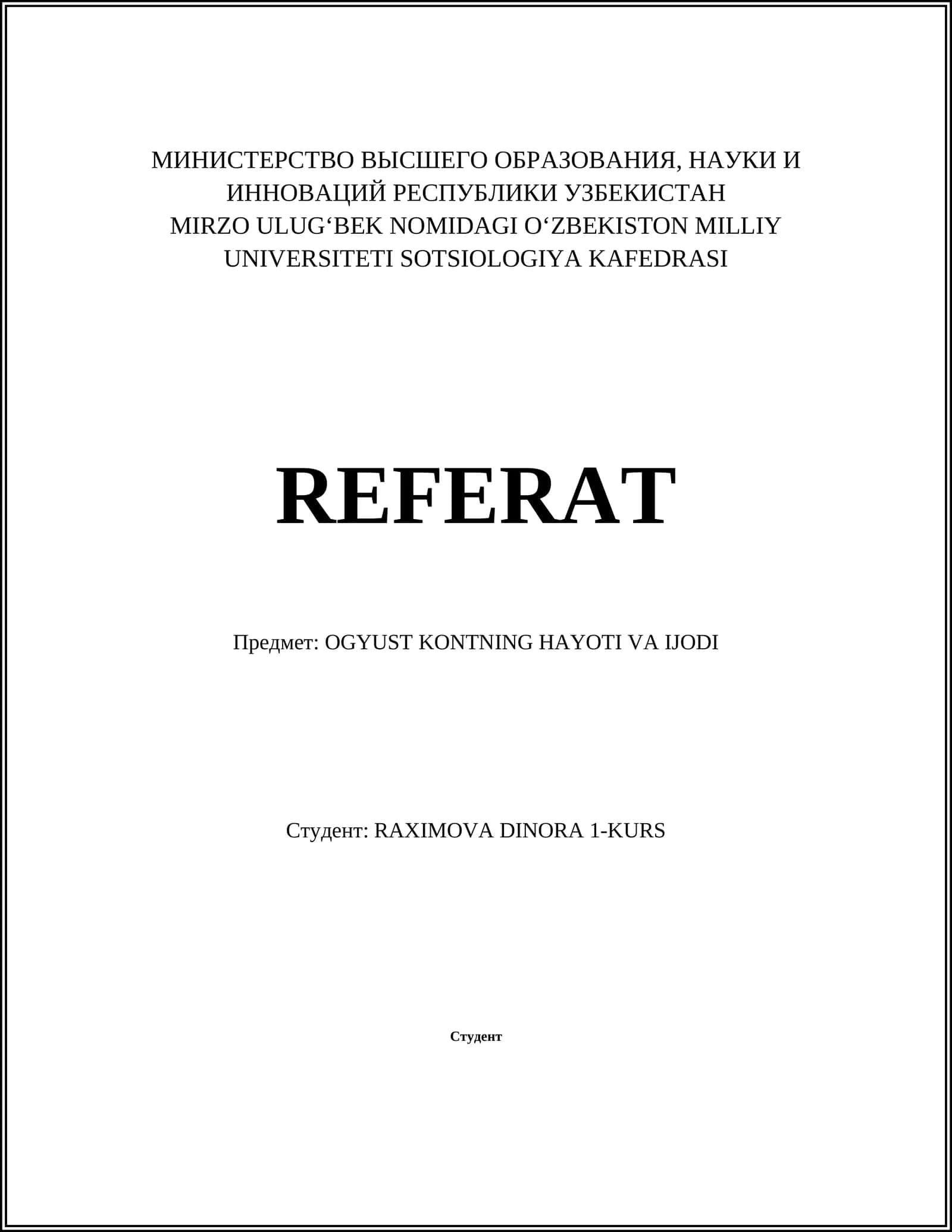 Ogyust Kontning hayoti va ijodi