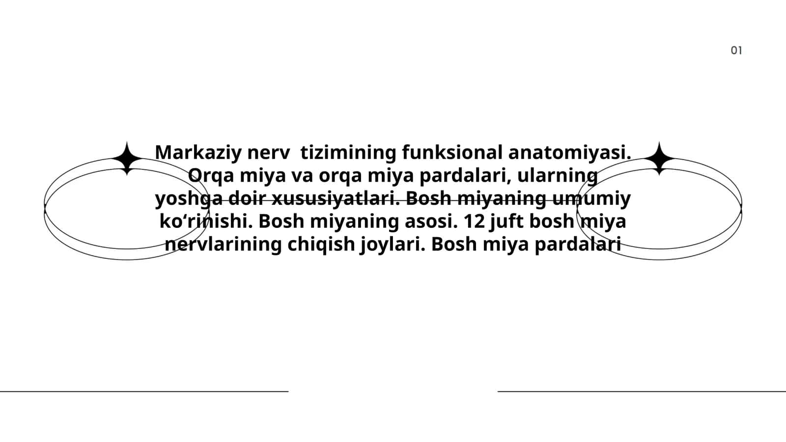 Markaziy nerv tizimining funksional anatomiyasi