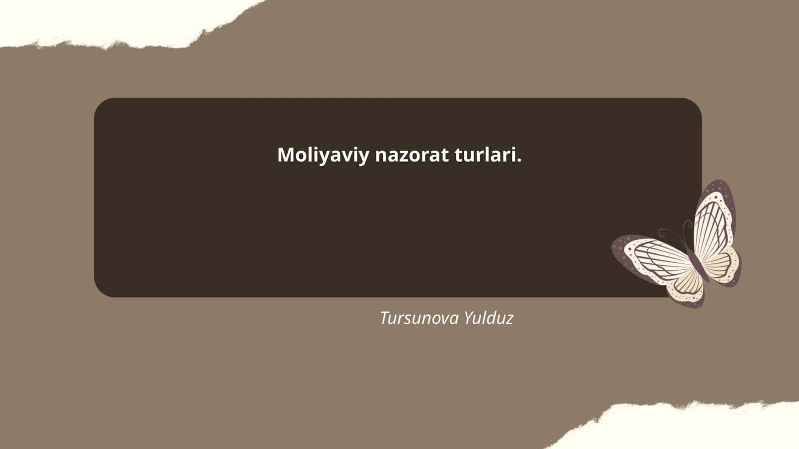 Moliyaviy nazorat turlari