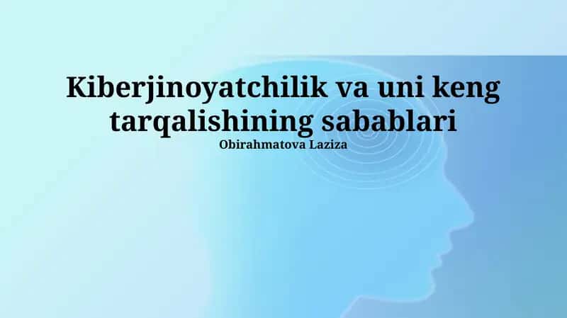 Kiberjinoyatchilik va uni keng tarqalishining sabablari