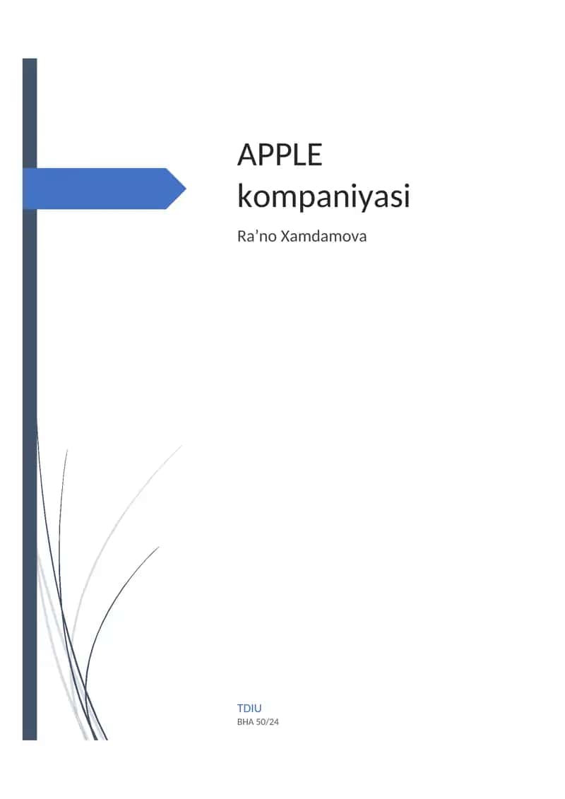 Apple kompaniyasi haqida