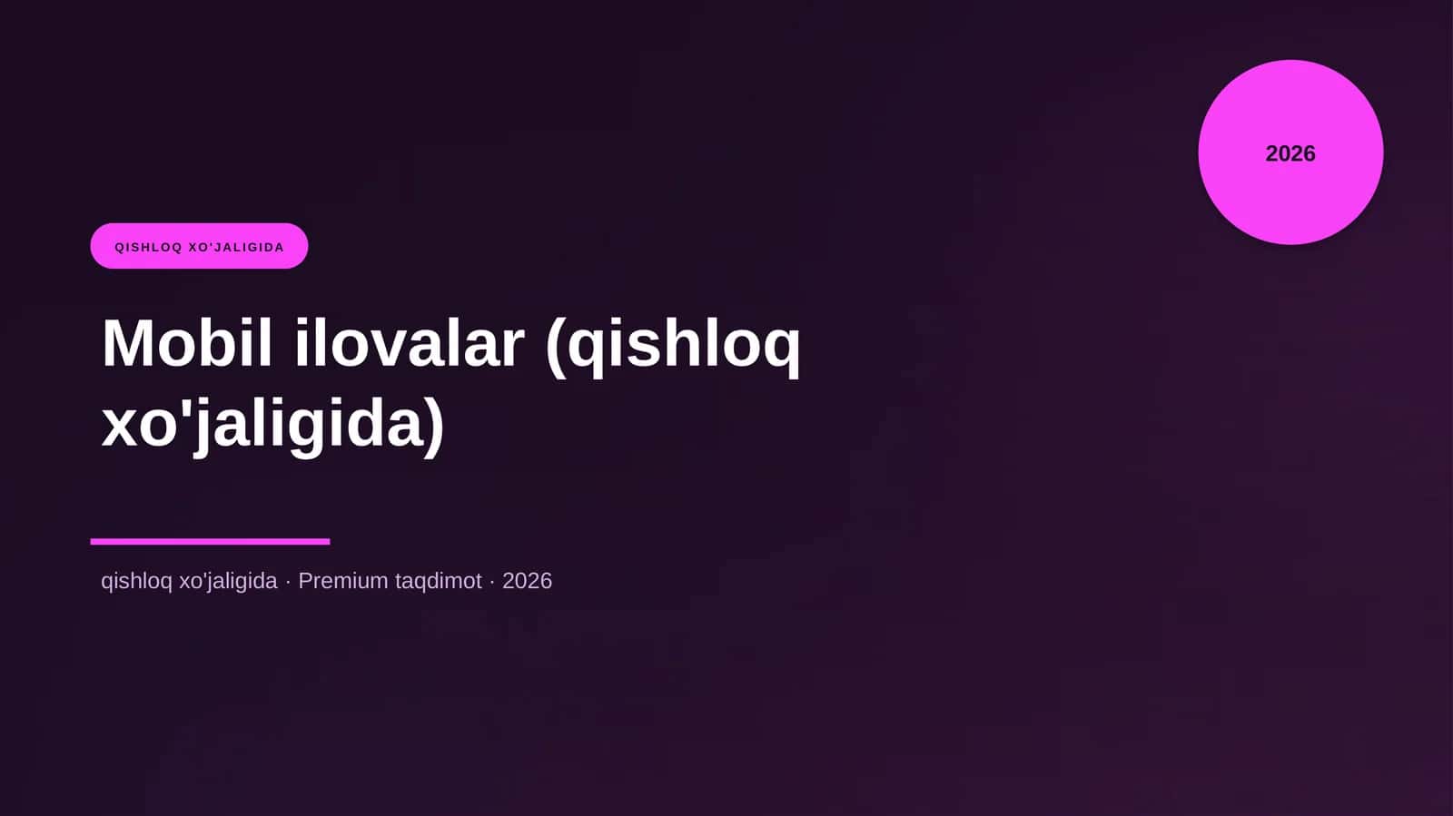 Mobil ilovalar (qishloq xo'jaligida)