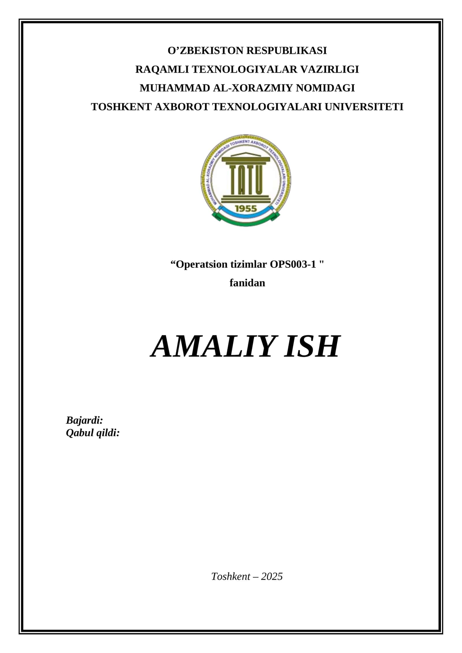 Muammo menejeri yordamida Windows operatsion tizimini monitoring qilish. Windowsda topshiriqlarni rejalashtirish (Task Sheduller), Windows tizimidagi jarayonlar va hodisalarni tekshirish. Amaliy ish