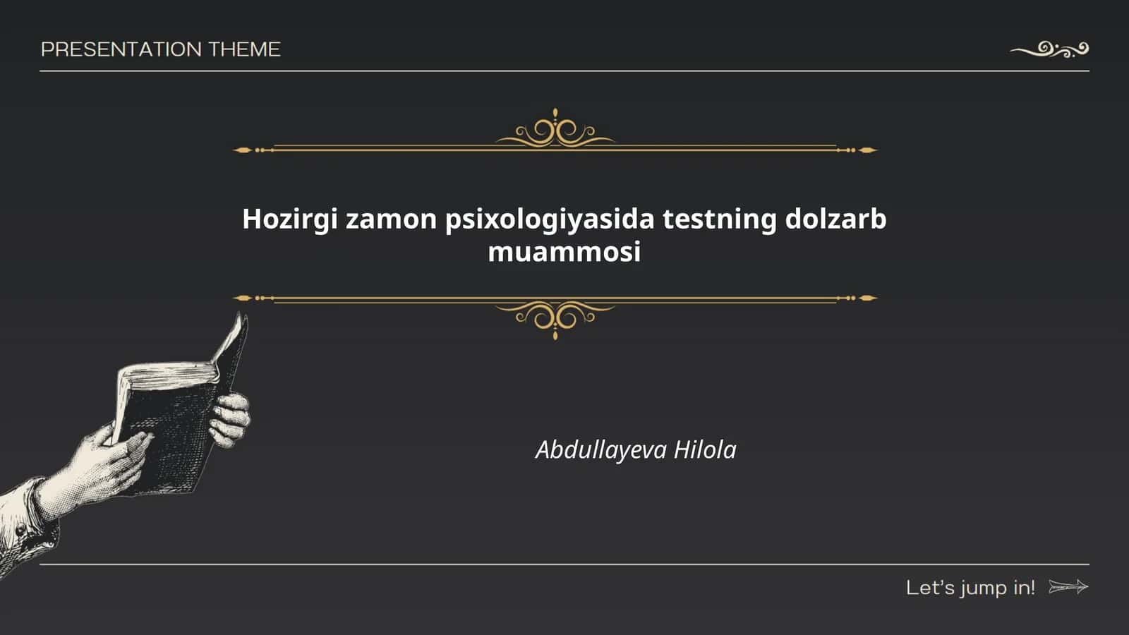 Hozirgi zamon psixologiyasida testning dolzarb muammosi
