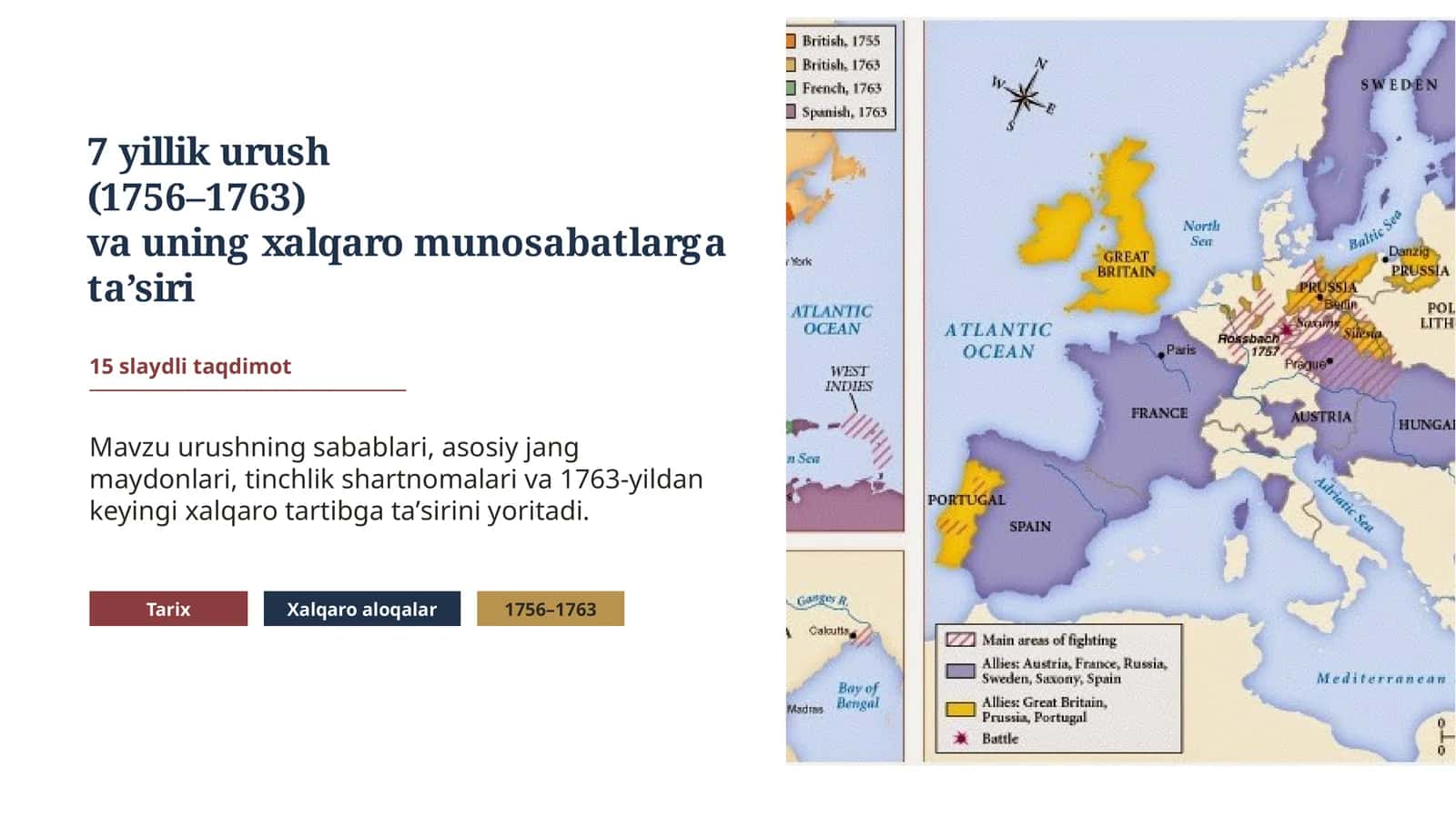 7 yillik urush (1756–1763) va uning xalqaro munosabatlarga taʼsiri