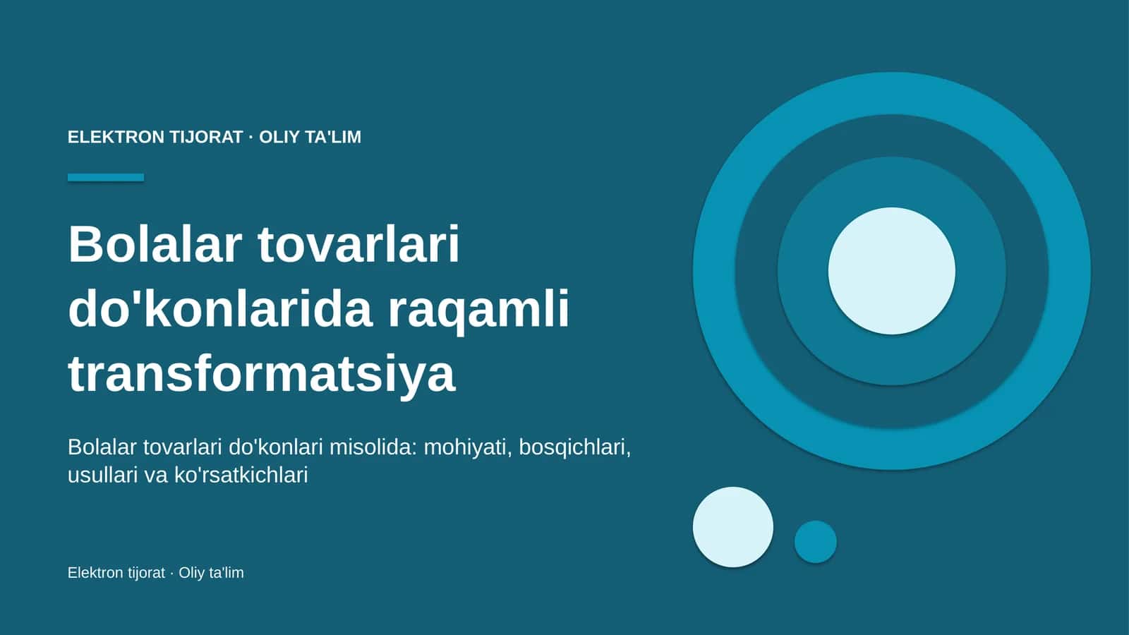 Bolalar tovarlari do'konlarida raqamli transformatsiya