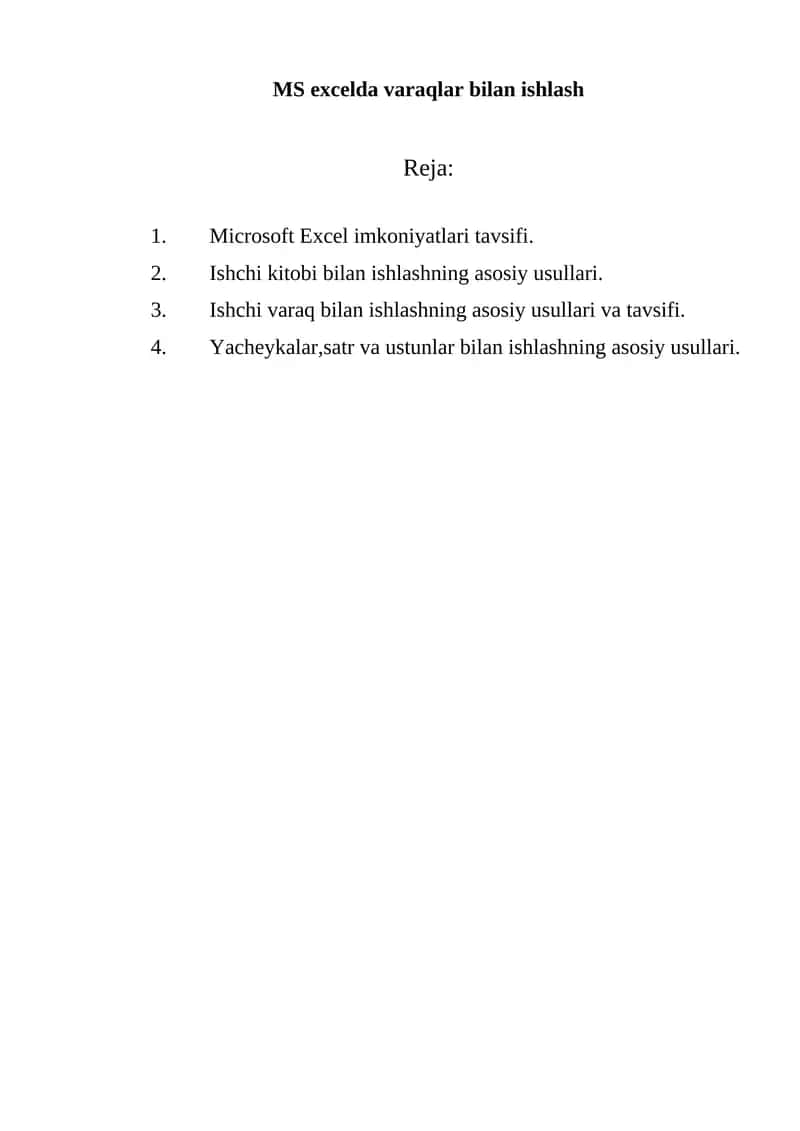 Microsoft Excel