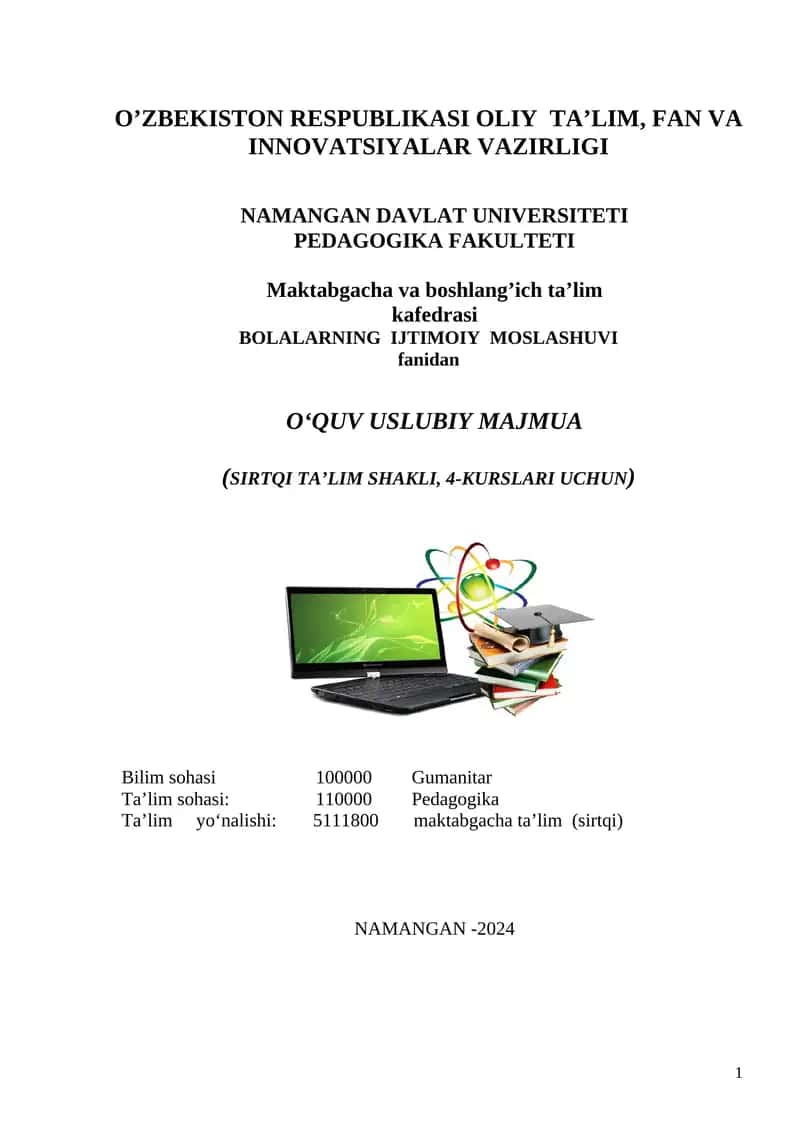 O‘QUV USLUBIY MAJMUA