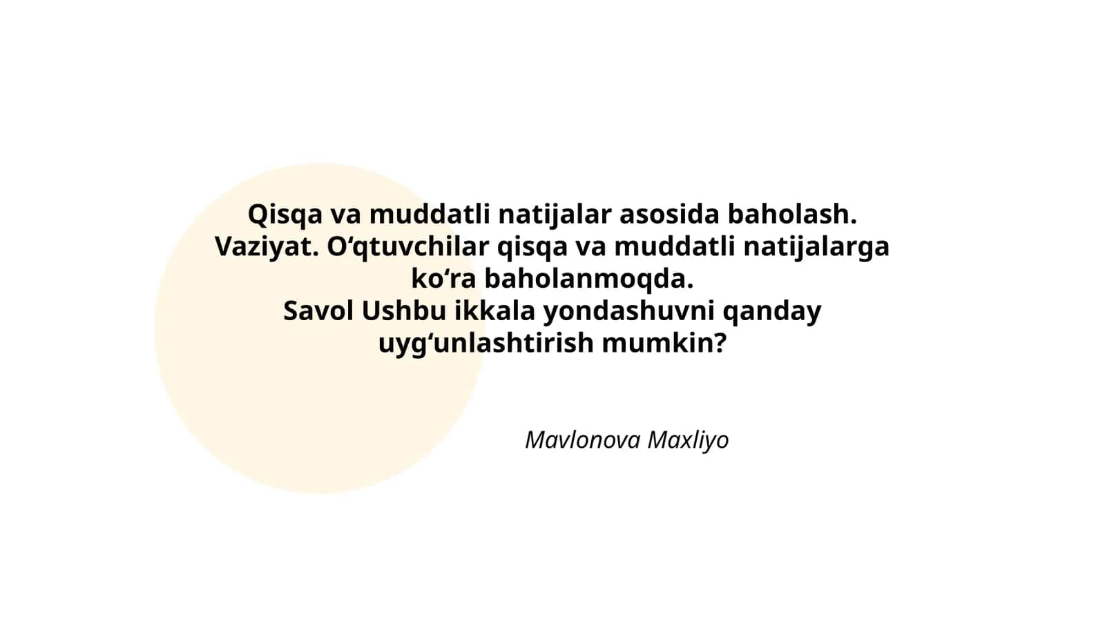 Mavlonova Maxliyo