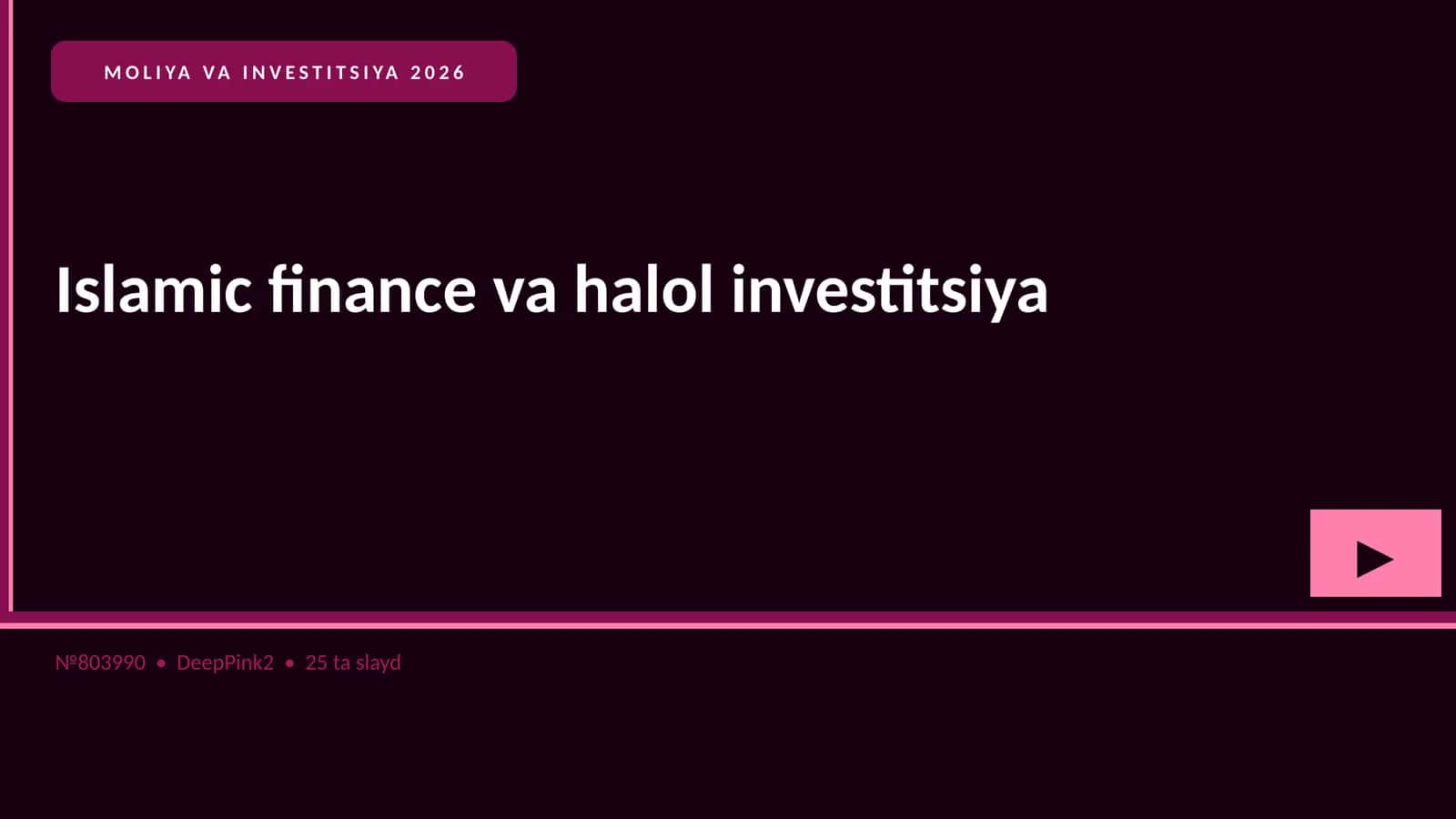 MOLIYA VA INVESTITSIYA 2026