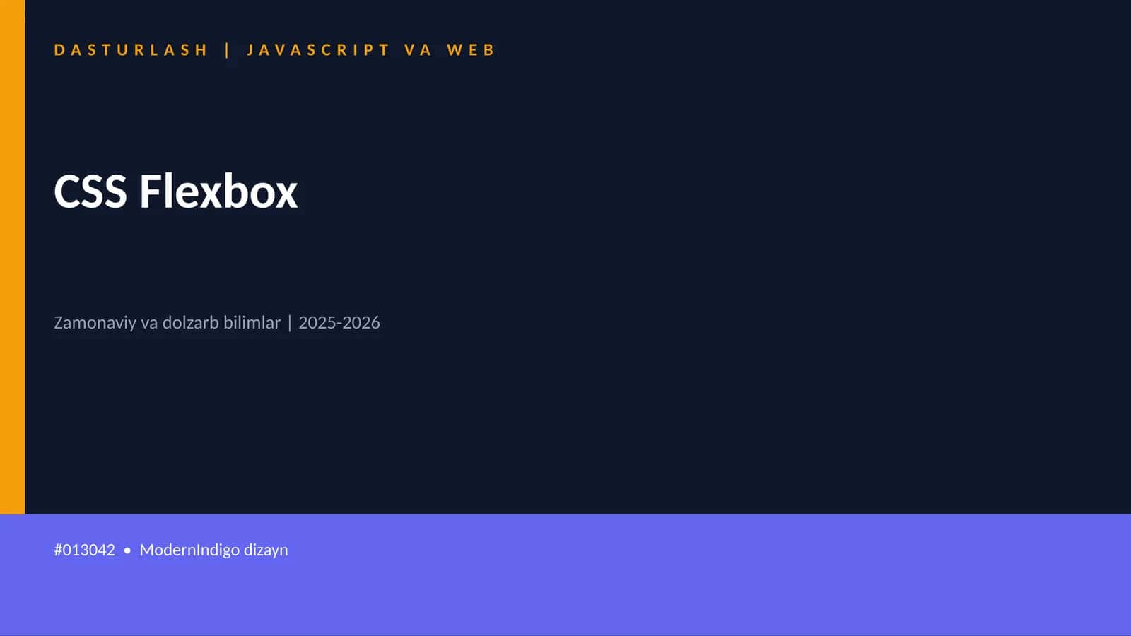 DASTURLASH | JAVASCRIPT VA WEB