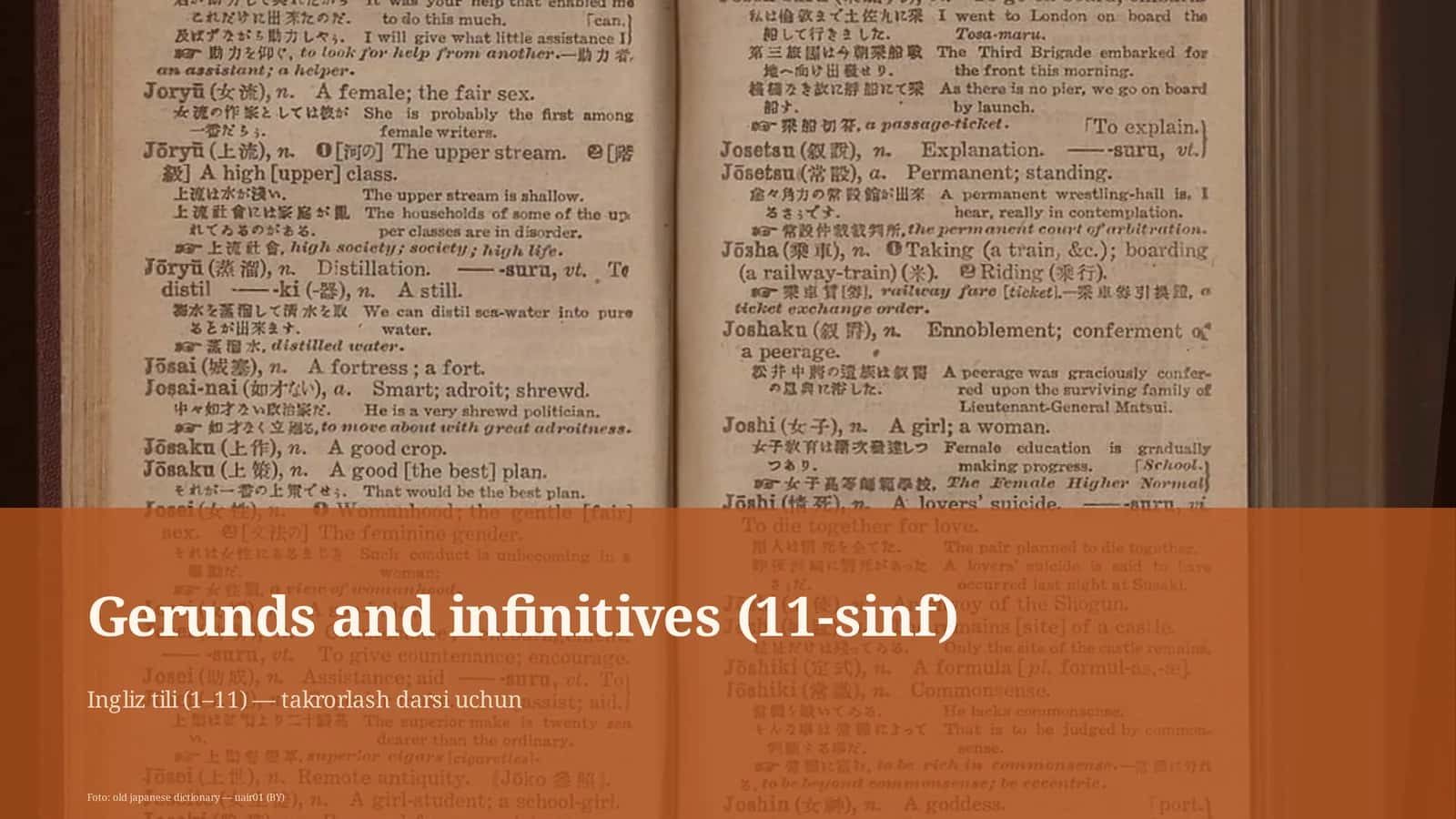 Gerunds and infinitives (11-sinf)