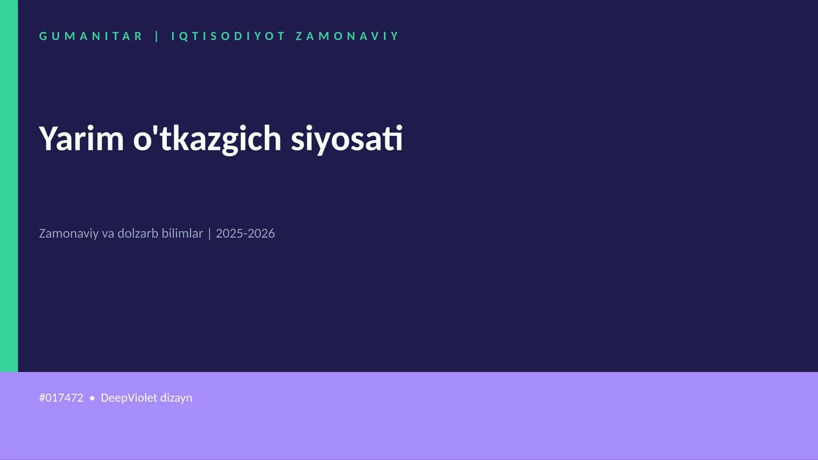 Yarim o'tkazgich siyosati