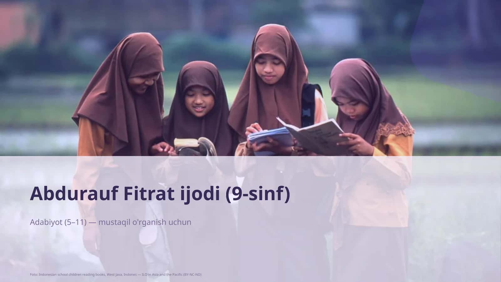 Abdurauf Fitrat ijodi (9-sinf)