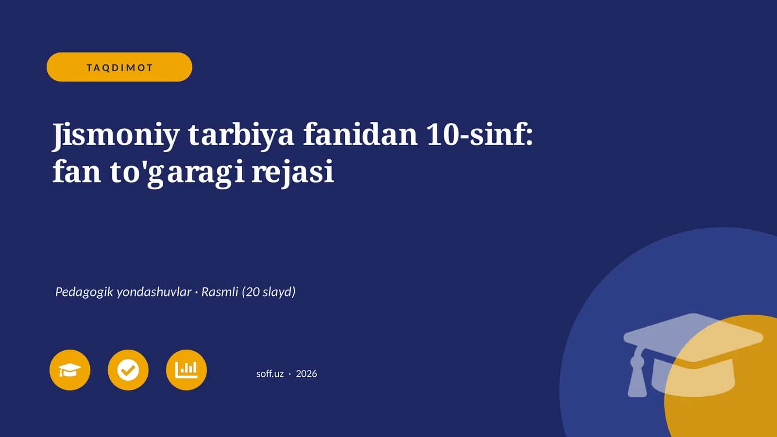 10-sinf: fan to'garagi rejasi
