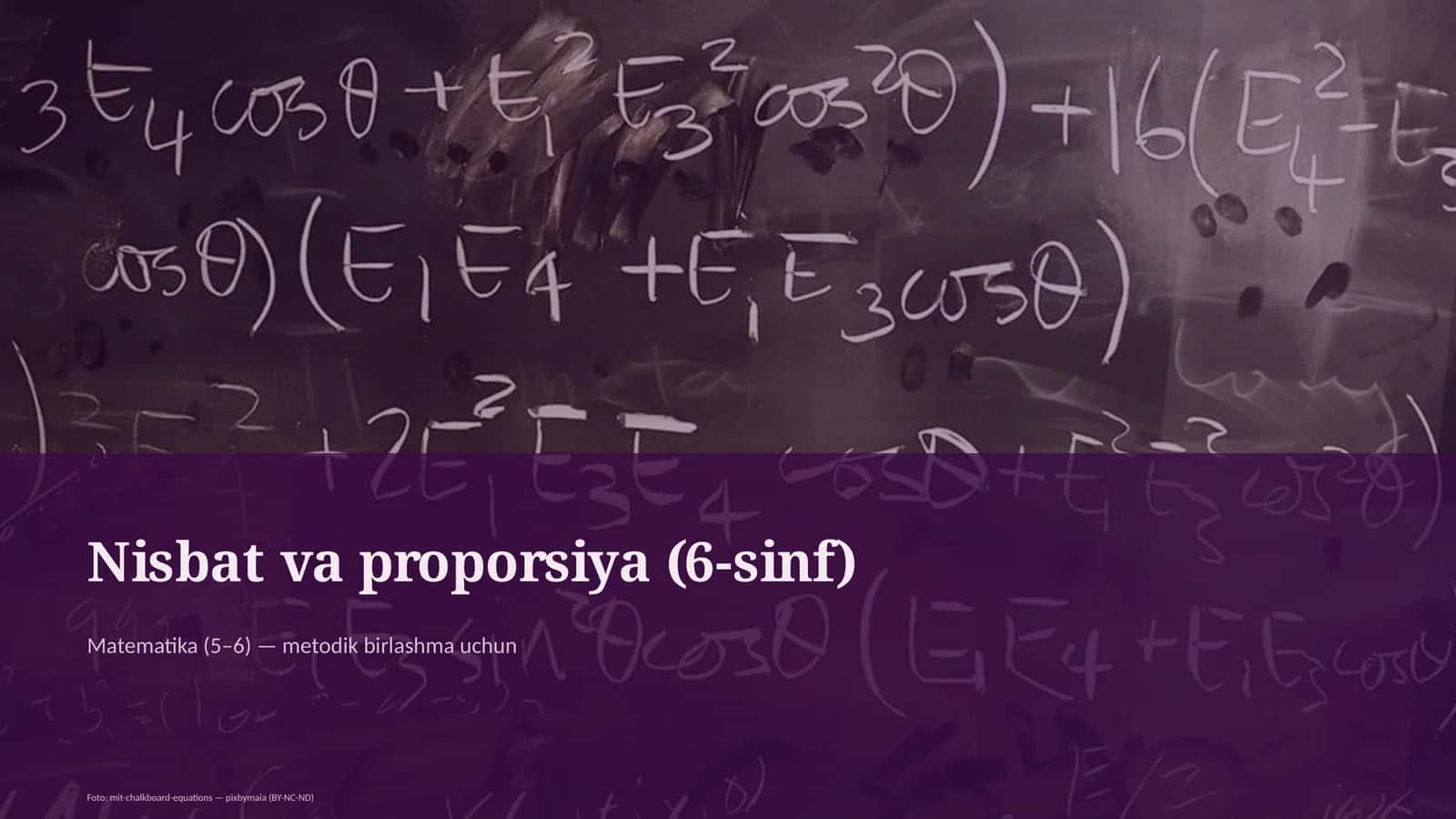 Nisbat va proporsiya (6-sinf)
