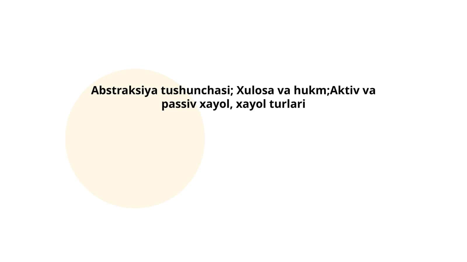 Abstraksiya tushunchasi