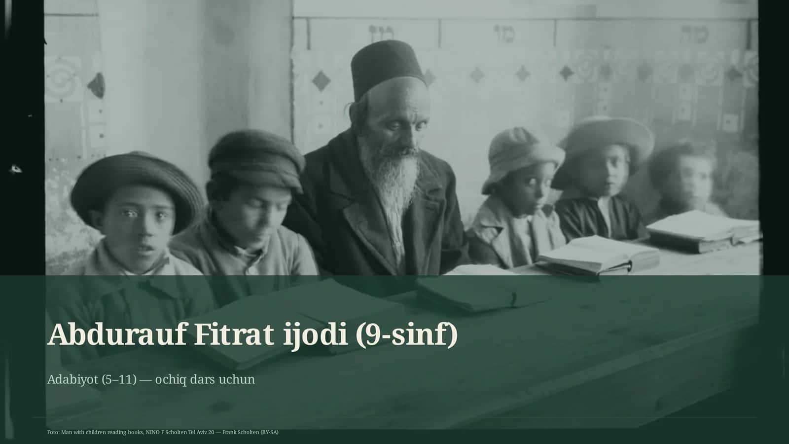Abdurauf Fitrat ijodi (9-sinf)