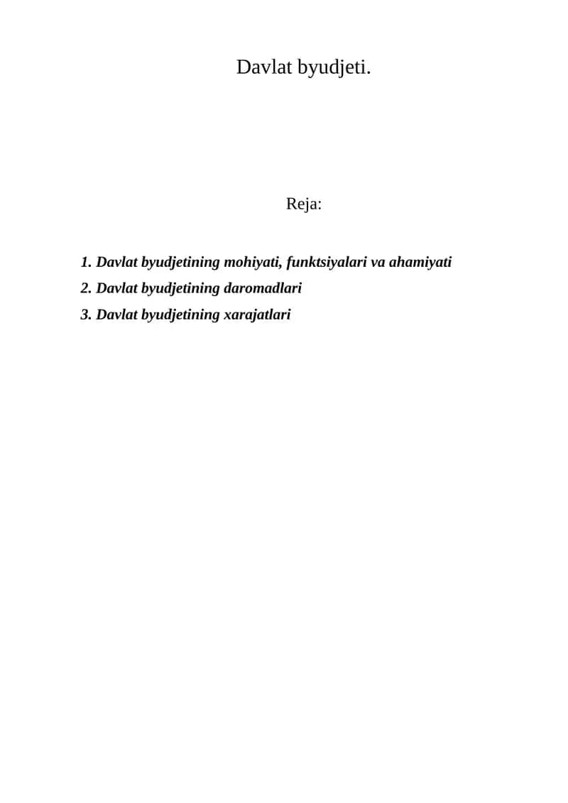 Davlat byudjeti
