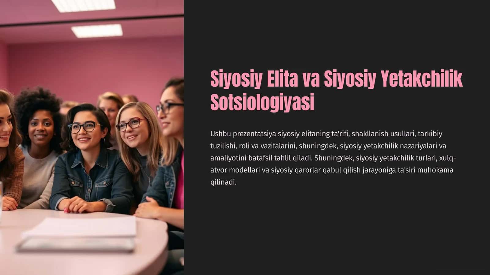 Siyosiy Elita va Siyosiy Yetakchilik Sotsiologiyasi