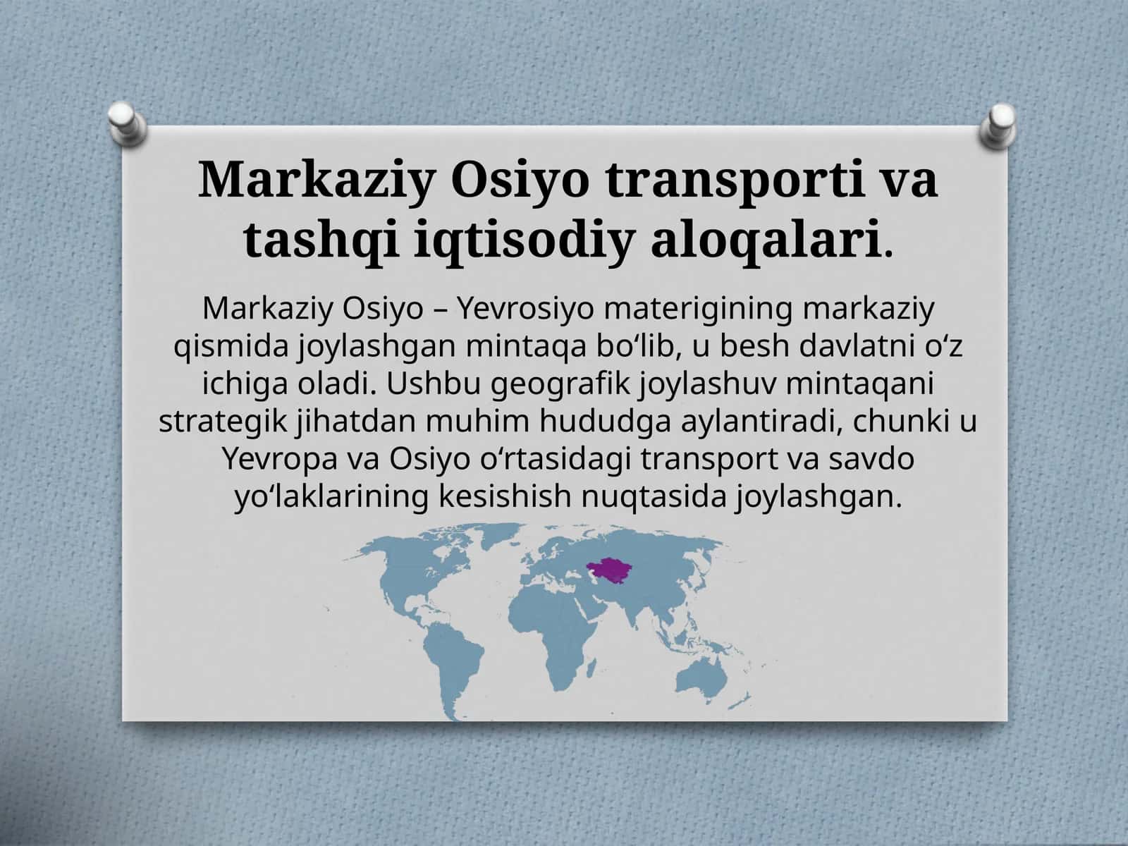 Markaziy Osiyo Transporti