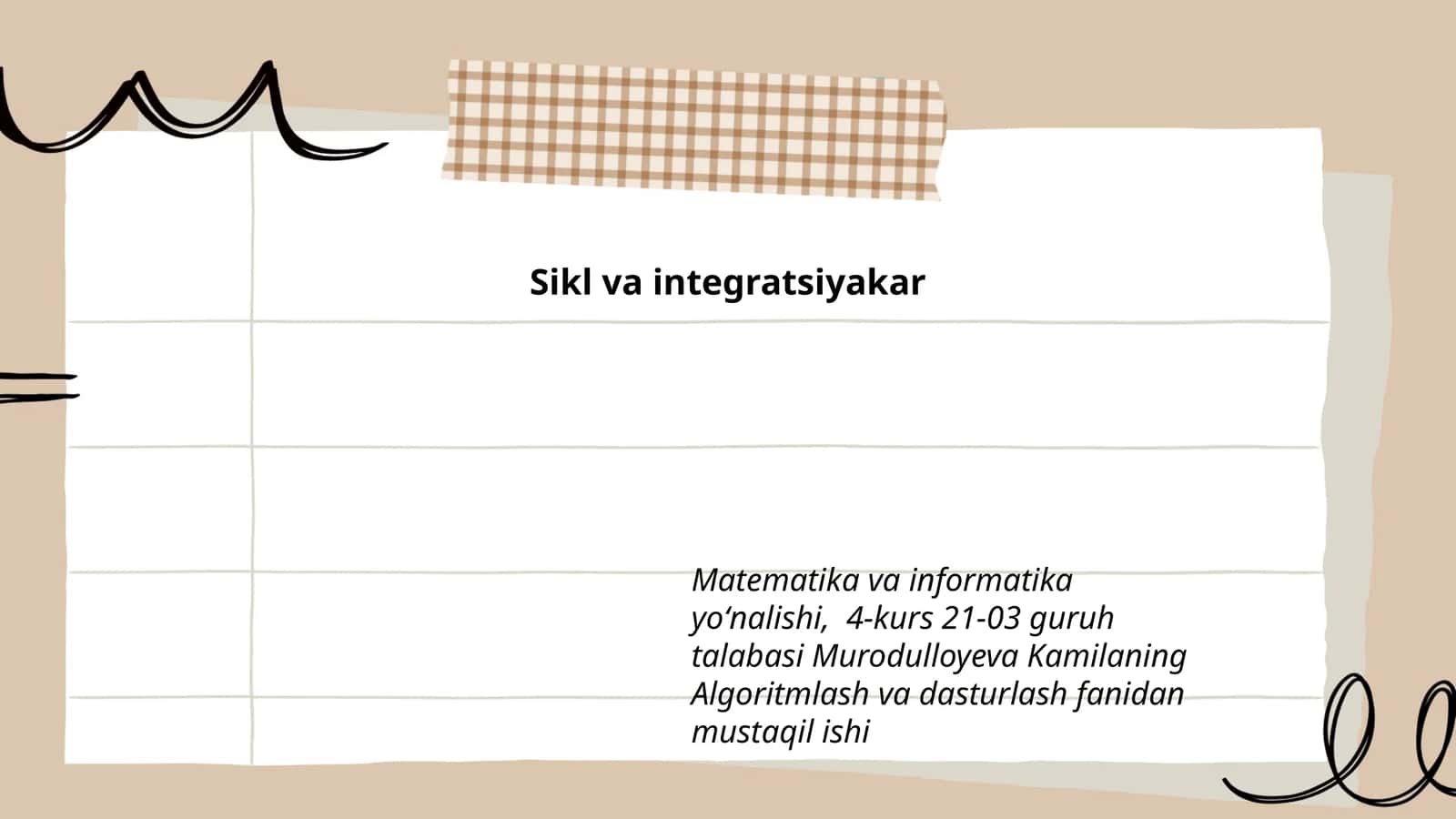 Sikl va integratsiyakar