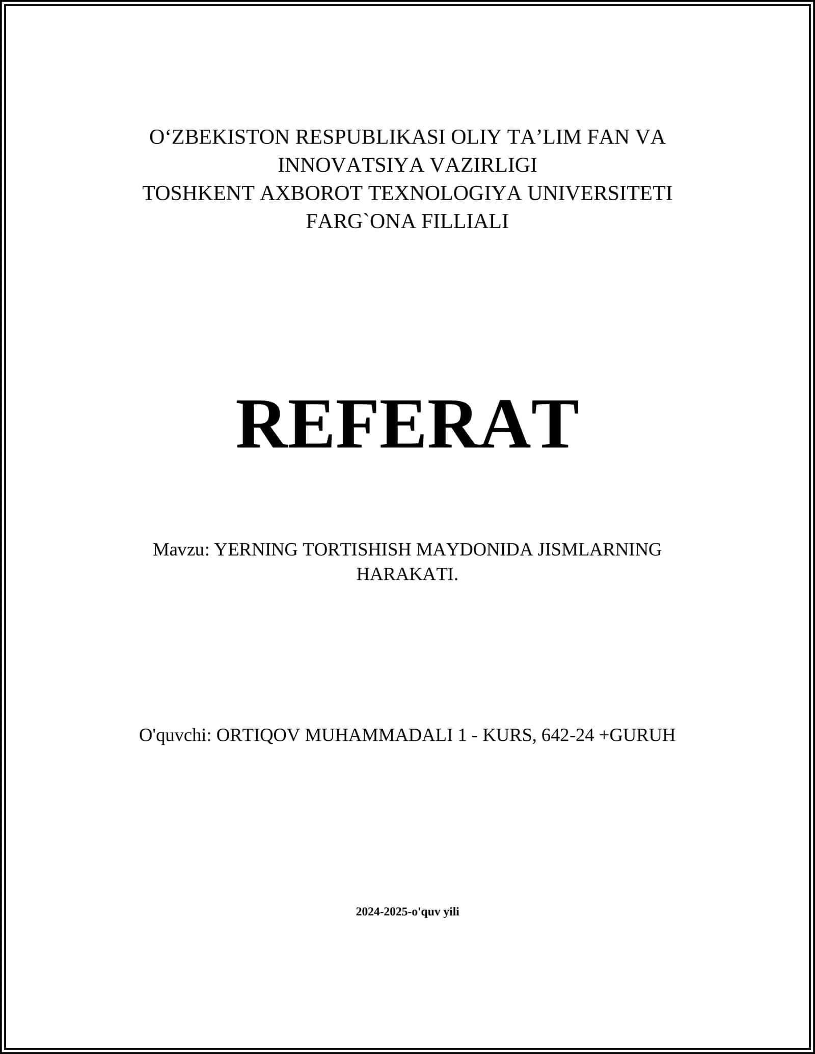 Harakat tenglamalari