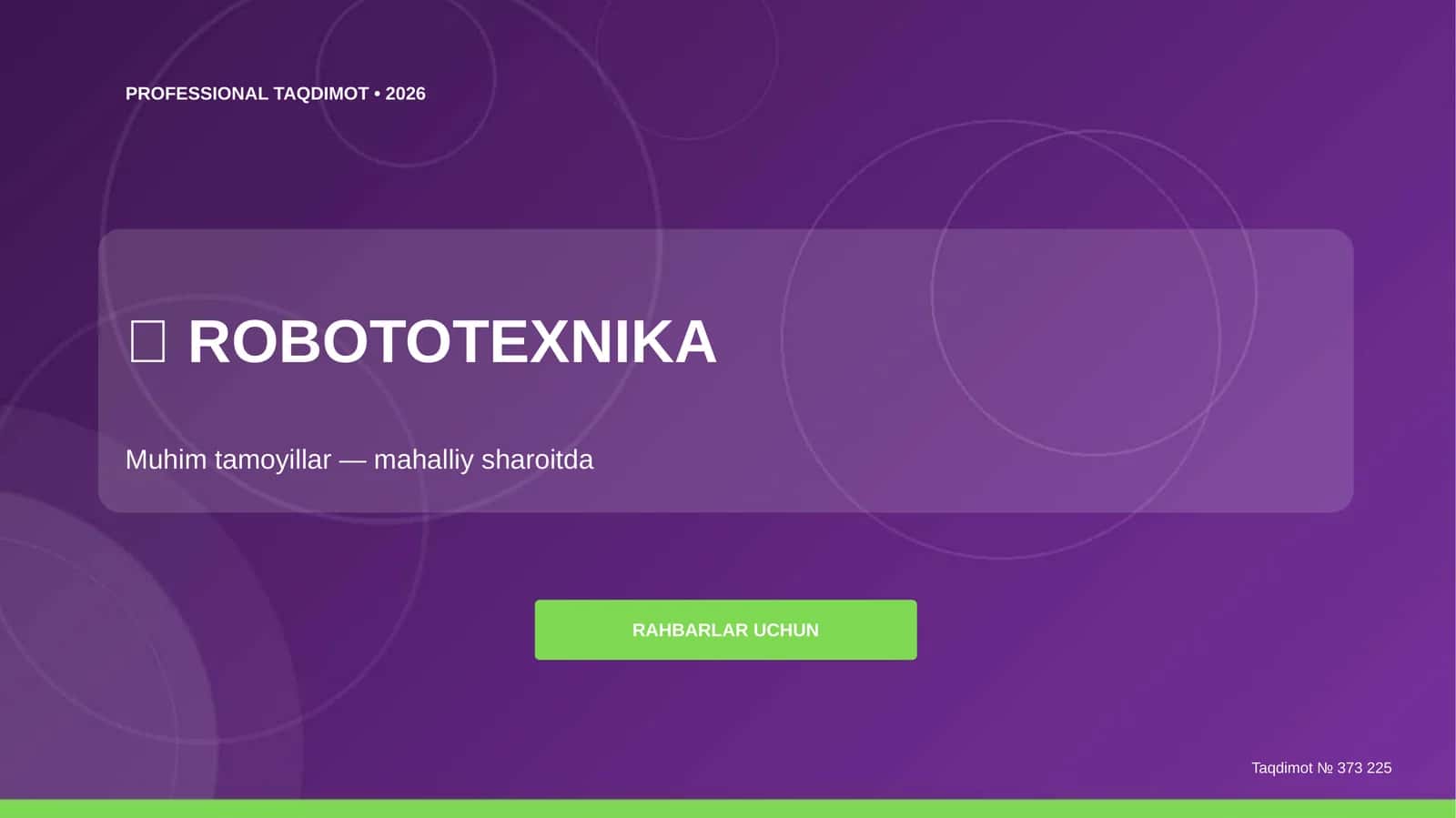 Robototexnika: muhim tamoyillar (mahalliy sharoitda) [rahbarlar uchun]