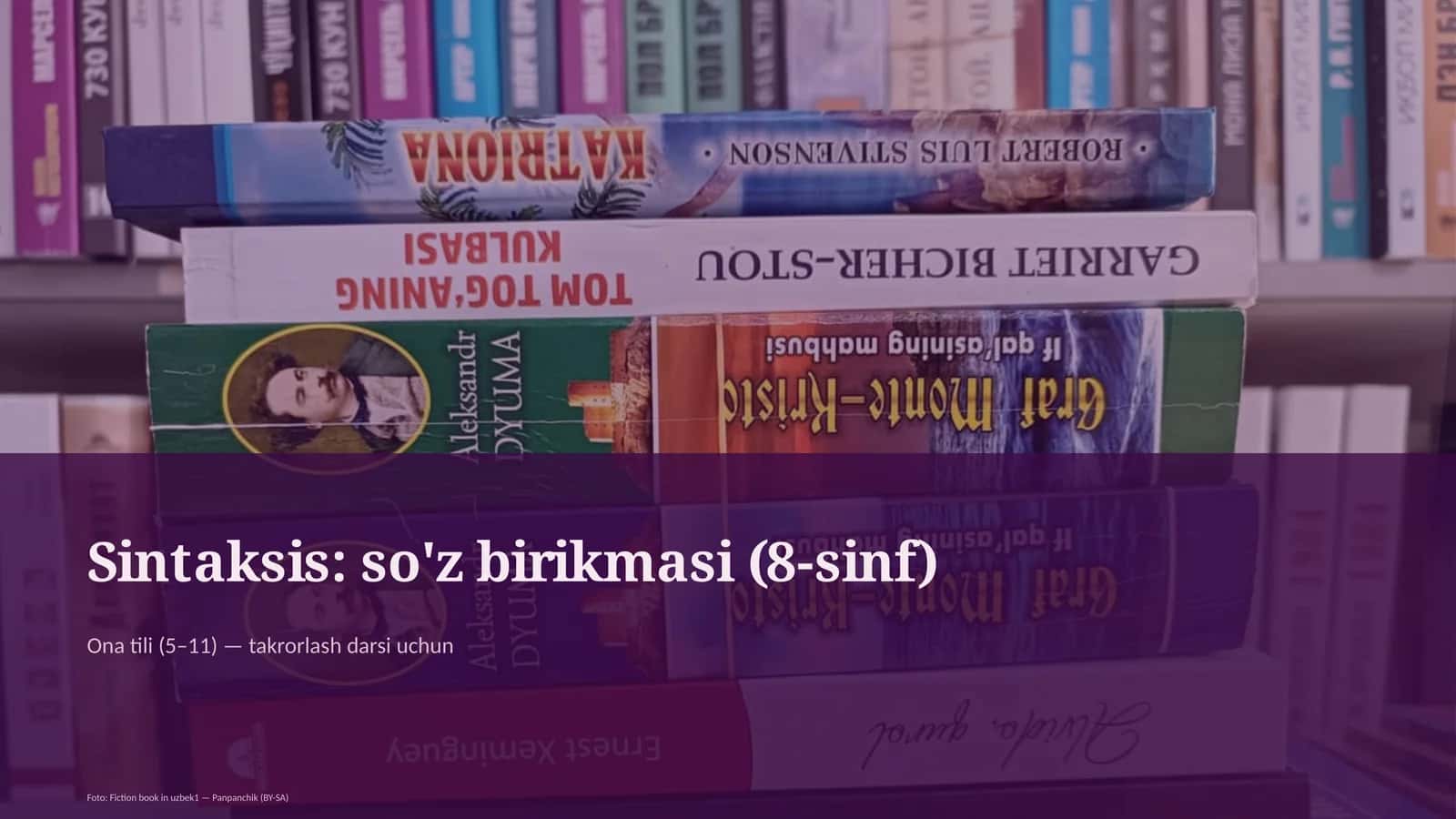 Sintaksis: so'z birikmasi (8-sinf)