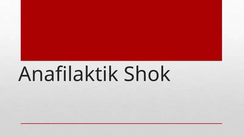 Anafilaktik Shok