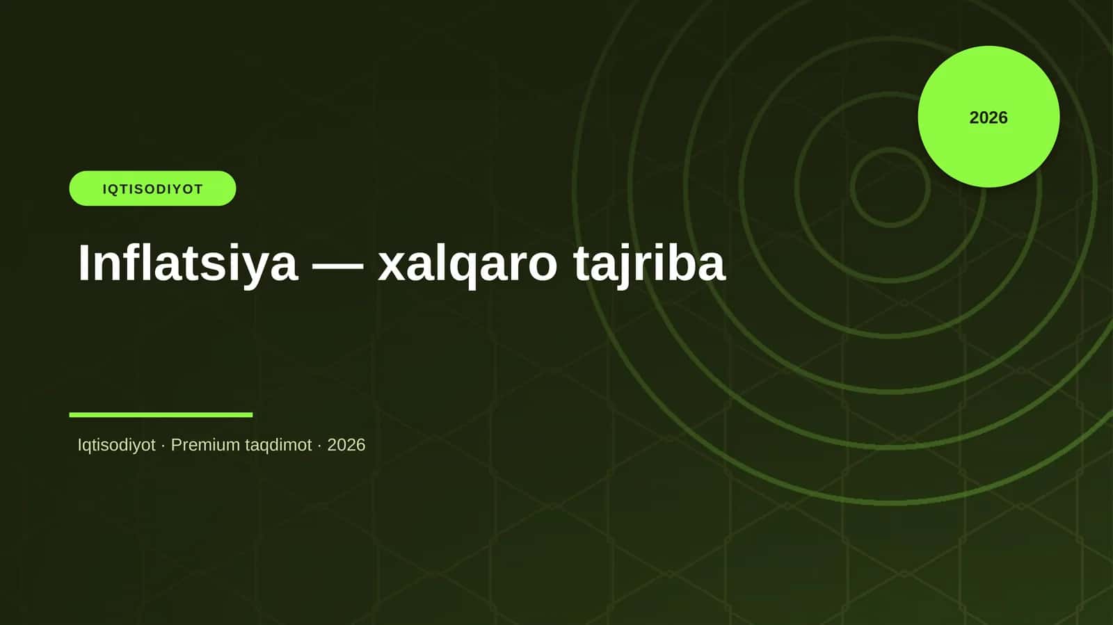 Inflatsiya — xalqaro tajriba