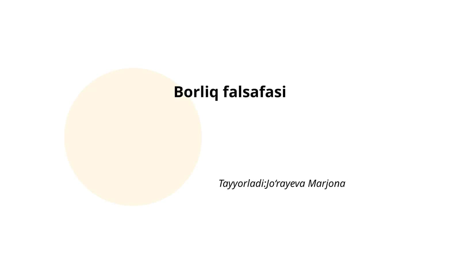 Borliq falsafasi