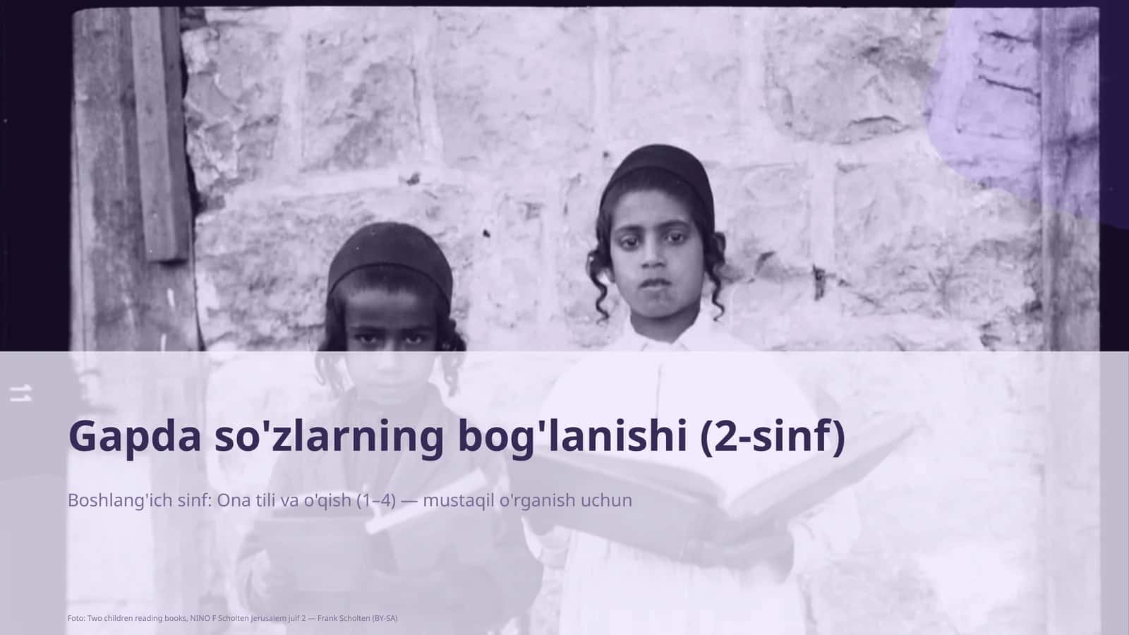 Gapda so'zlarning bog'lanishi (2-sinf)