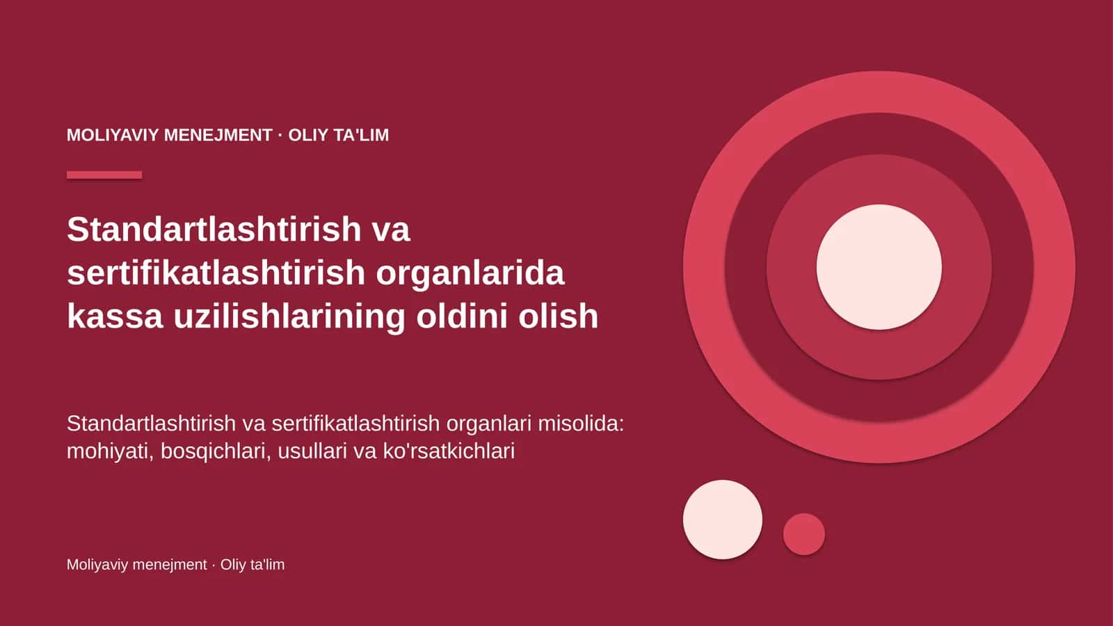 [Standartlashtirish va sertifikatlashtirish organlarida kassa uzilishlarining oldini olish]