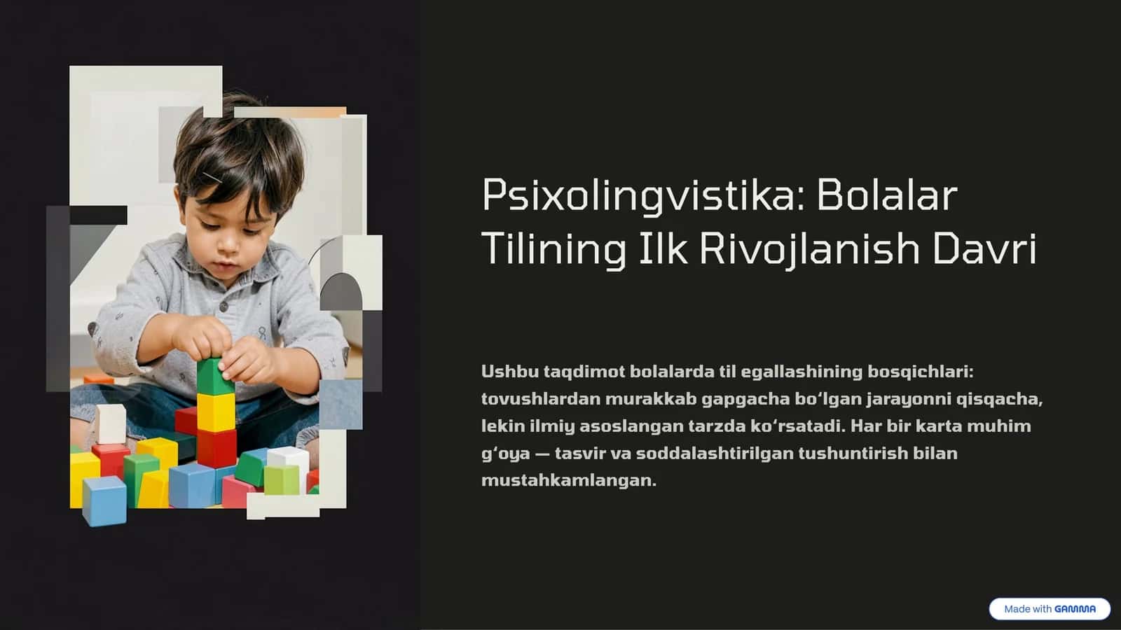 Psixolingvistika: Bolalar Tilining Ilk Rivojlanish Davri