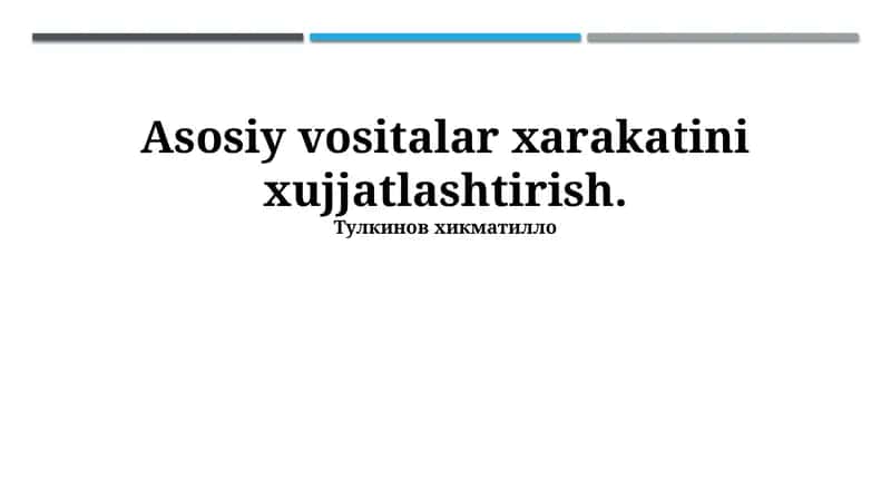 Qabul Qilish va Topshirish Aktlari