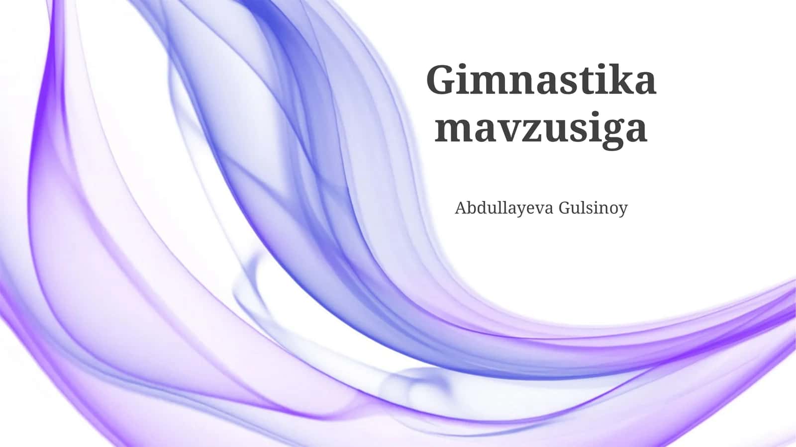 Gimnastika mavzusiga