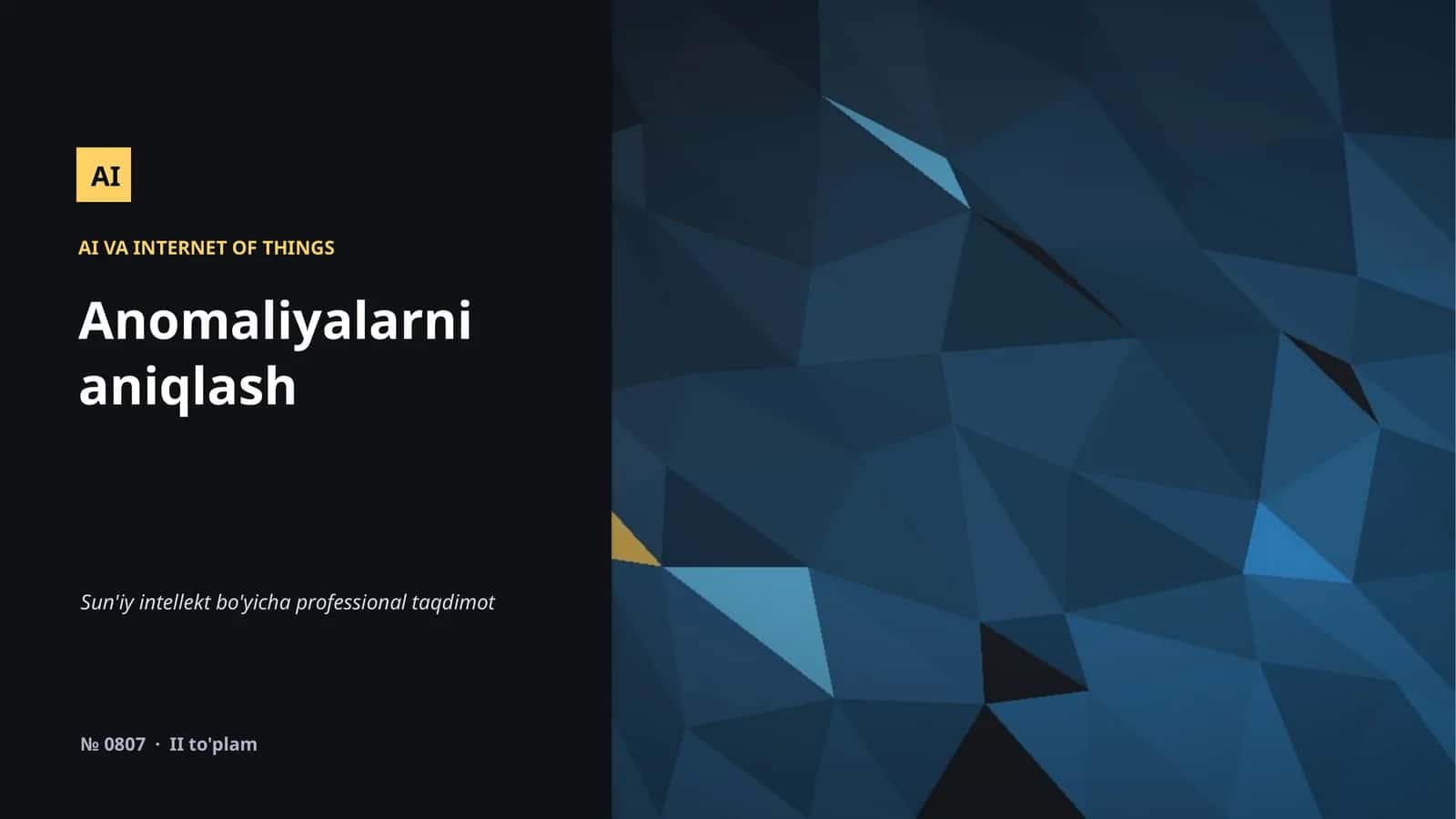 Anomaliyalarni aniqlash