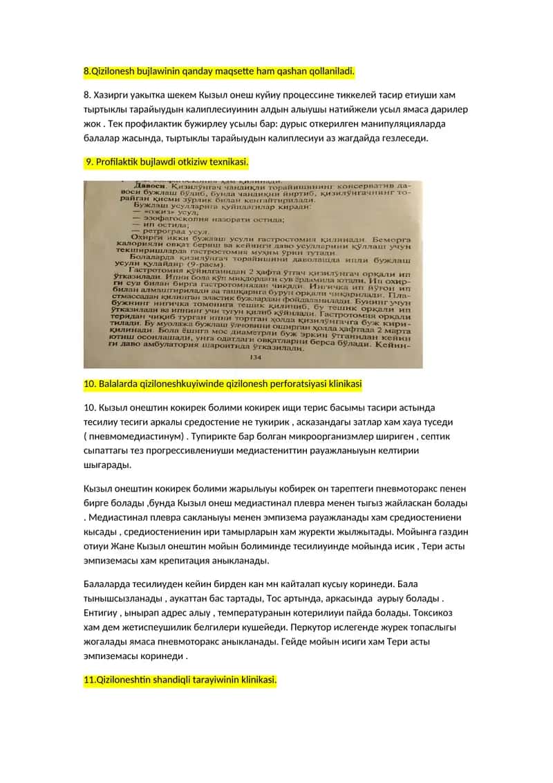 Qiziloneshkuyiwi profilaktika texnikasi