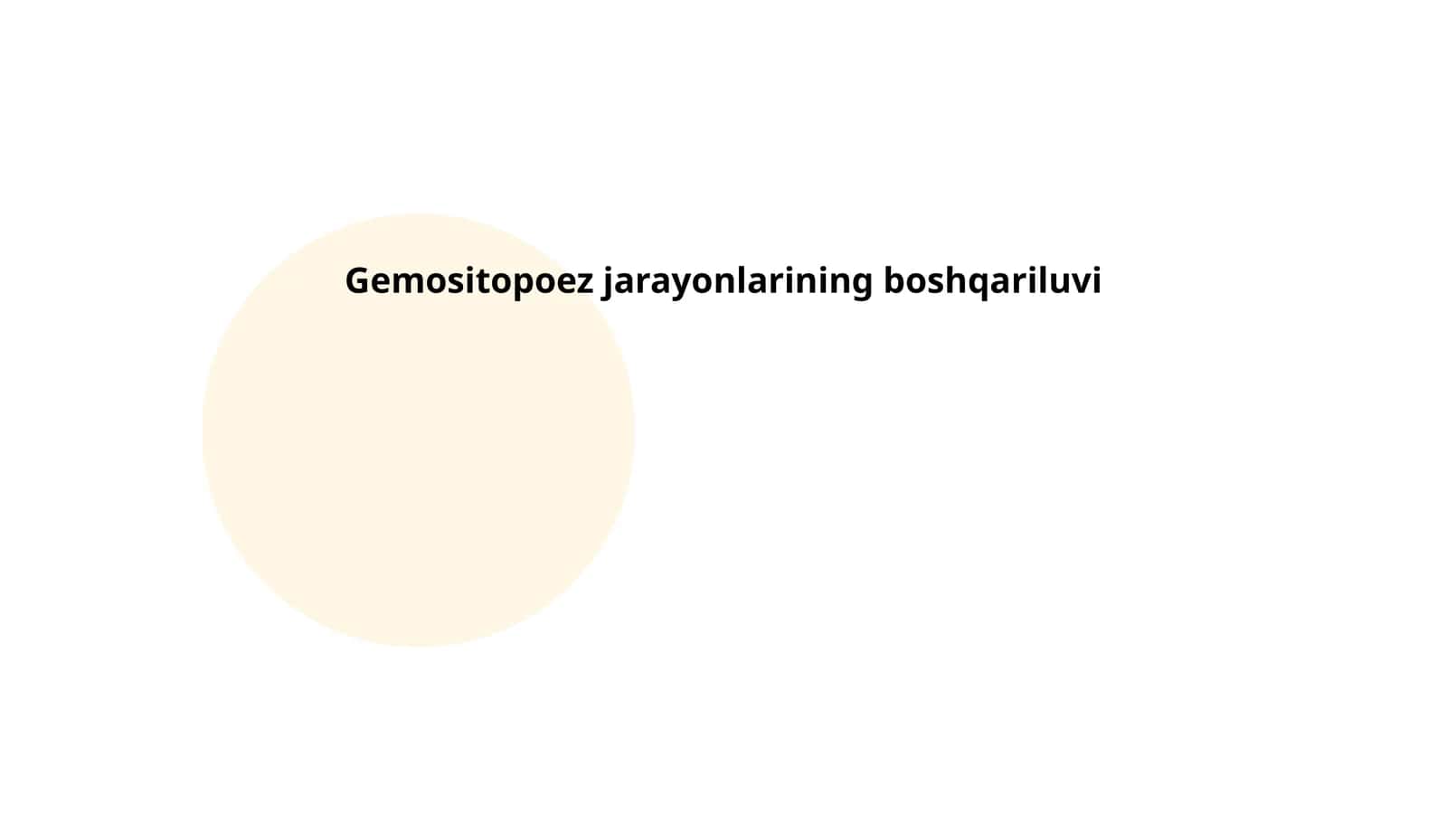 Gemopoez fiziologiyasi