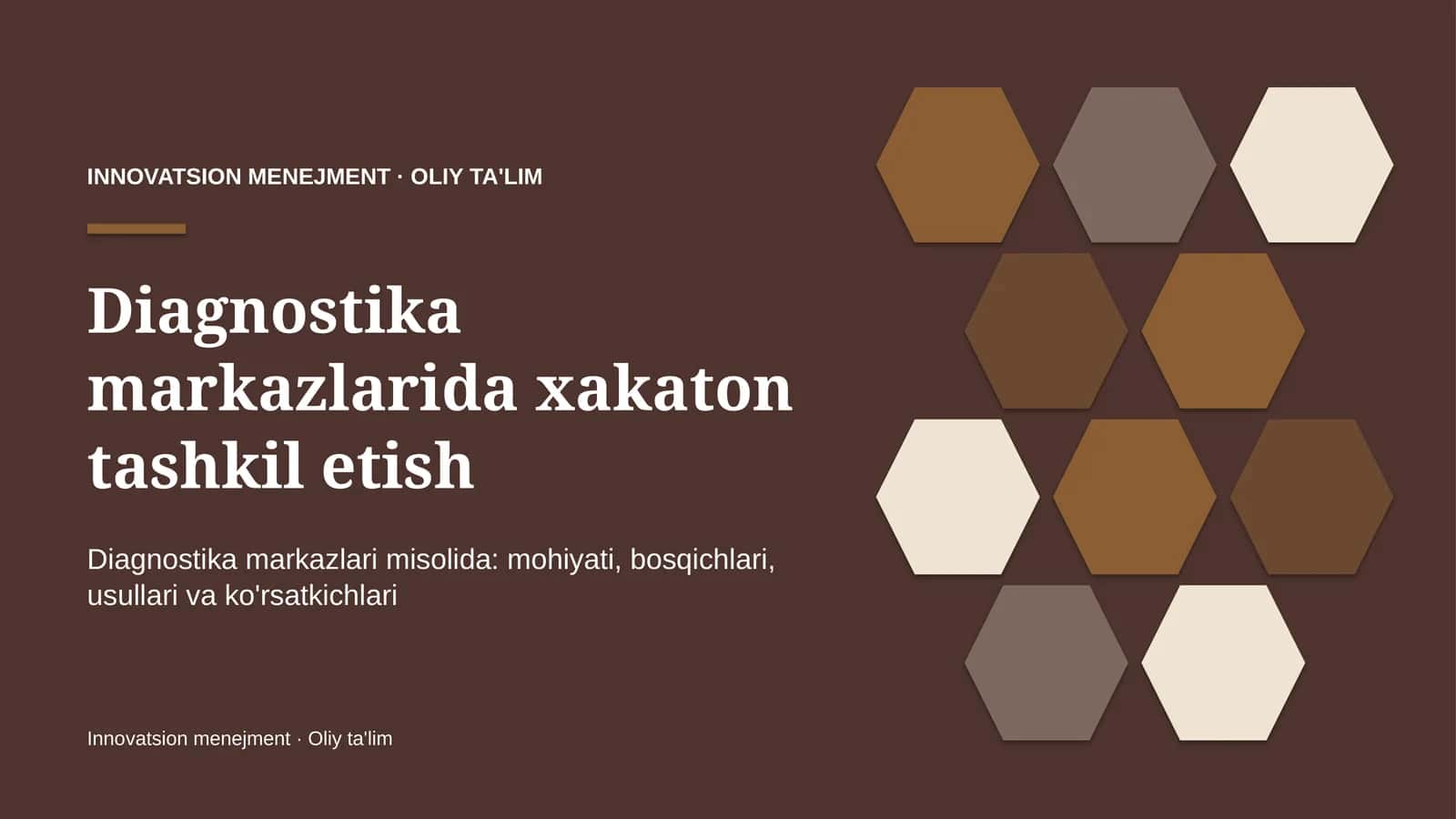 Diagnostika markazlarida xakaton tashkil etish