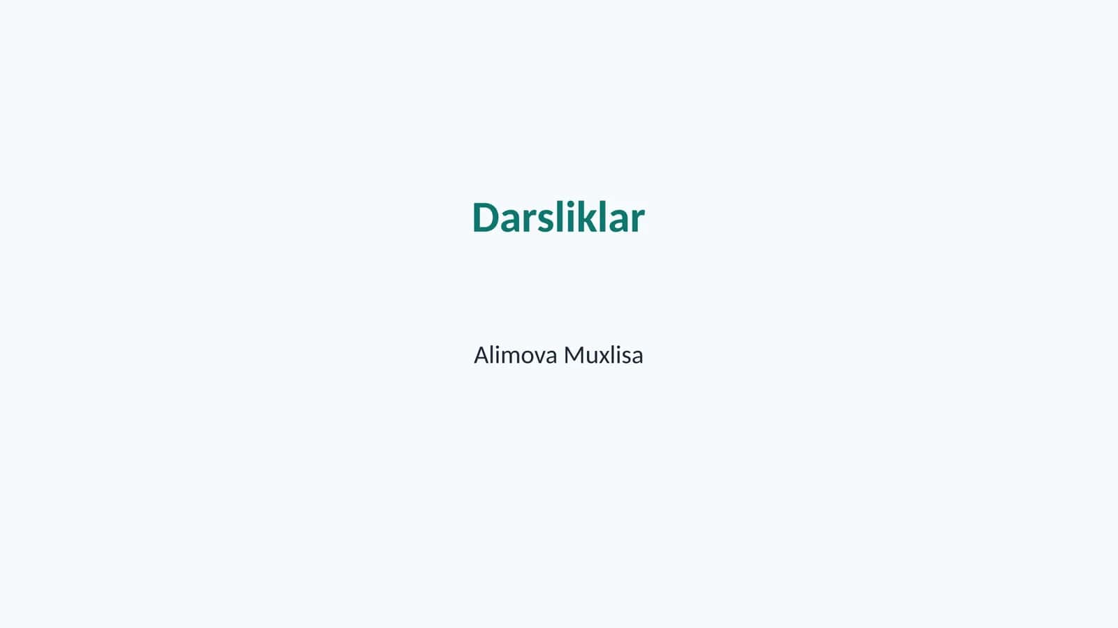 Darsliklar