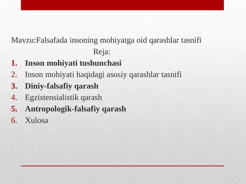 Inson mohiyati tushunchasi