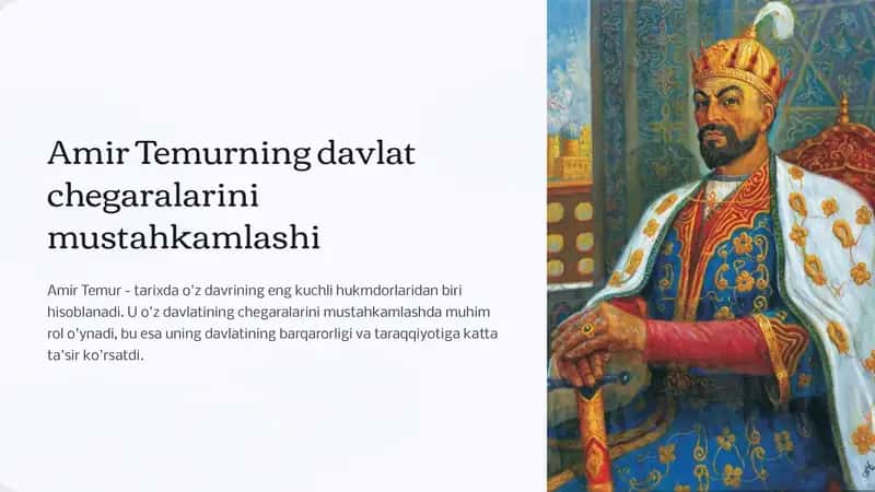 Amir Temurning davlat chegaralarini mustahkamlashi