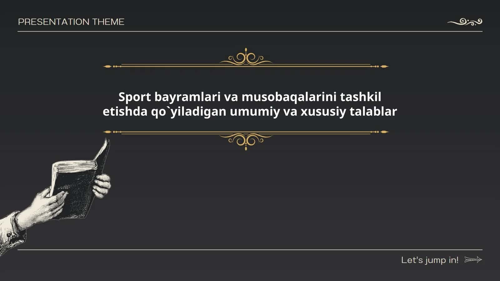 Sport bayramlari va musobaqalarini tashkil etishda qo`yiladigan umumiy va xususiy talablar