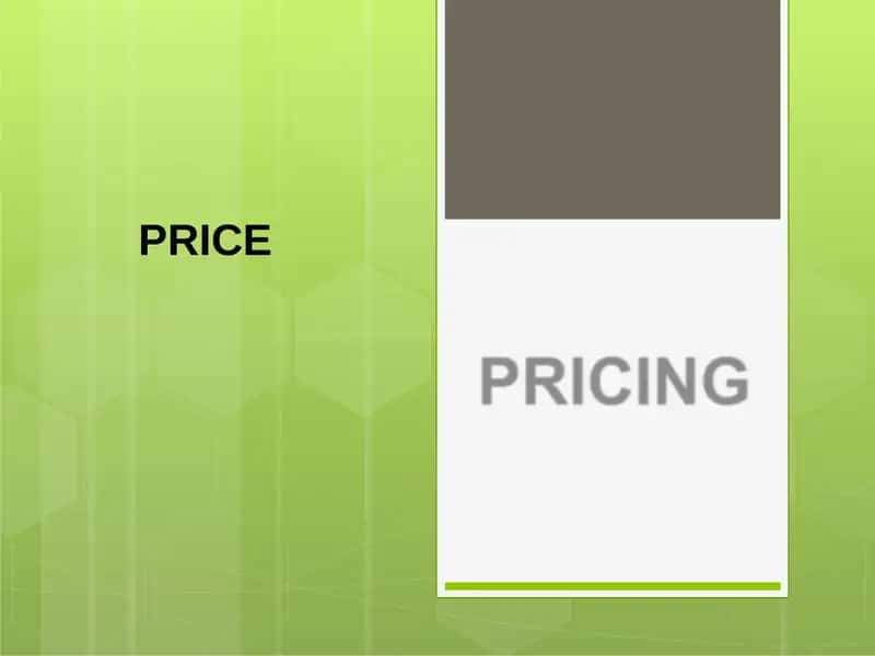 Pricing