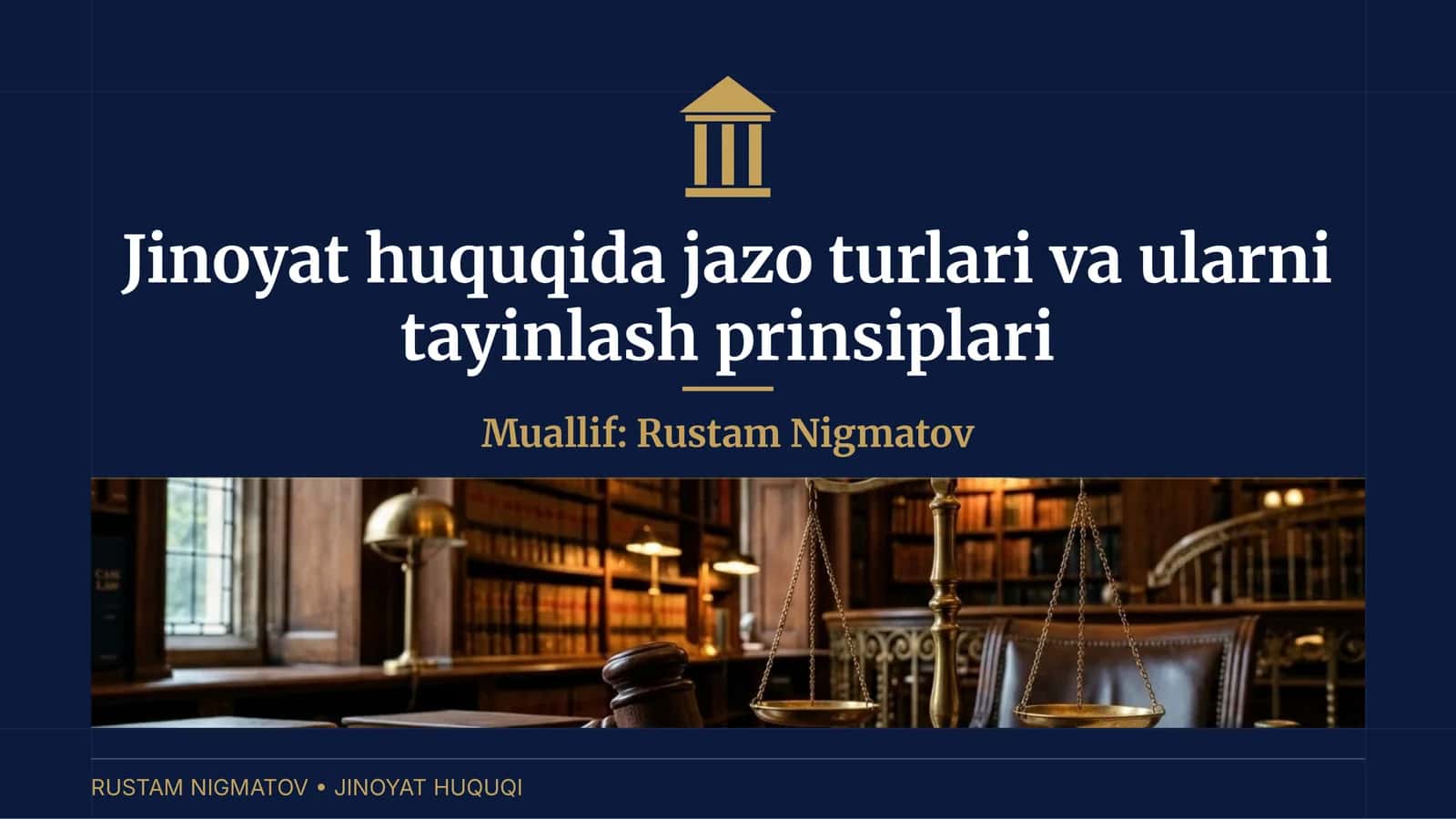 Jinoyat huquqida jazo turlari va tayinlash prinsiplari | 15 slayd