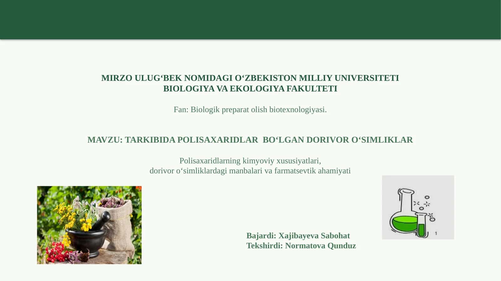 Biologik preparat olish biotexnologiyasi
